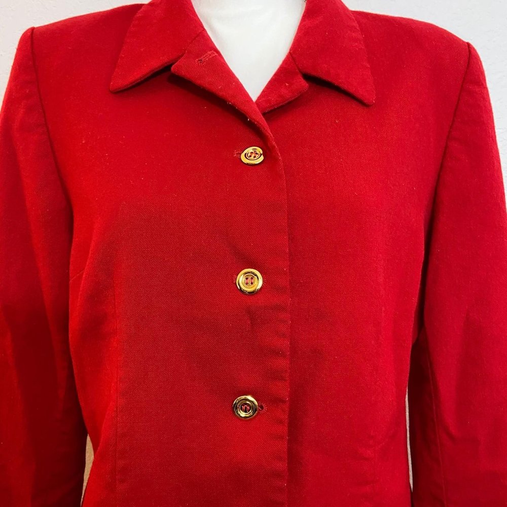 Pendleton Blazer Jacket Red Size 12 - image 5
